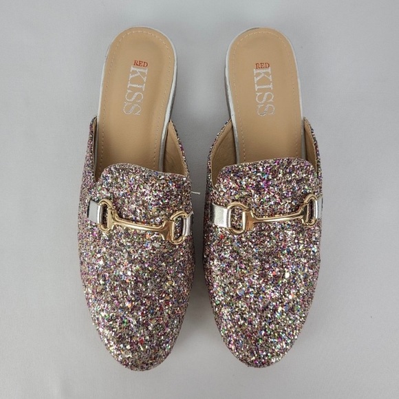 Glitter Open Back Mules - Picture 2 of 7